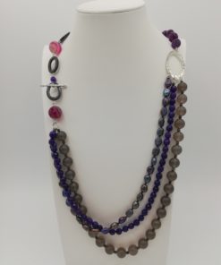 Collana in Viola a 3 fili COLLANE