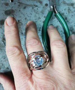 Anello Intreccio Azzurro ANELLI