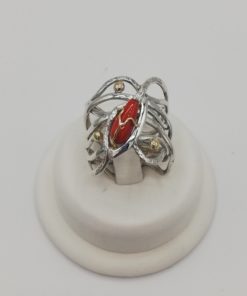 Anello Alghe e Corallo (argento e Oro) ANELLI