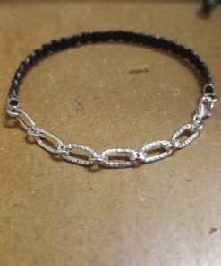 Bracciale cuoio catena BRACCIALETTI