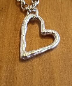 Bracciale argento catena con cuore Fuso BRACCIALETTI